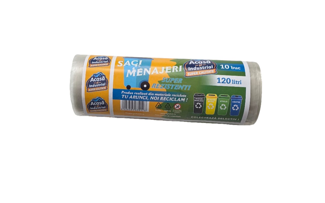 TRANSPARENT HOUSEHOLD BAGS 120 LITERS 420 GR 1