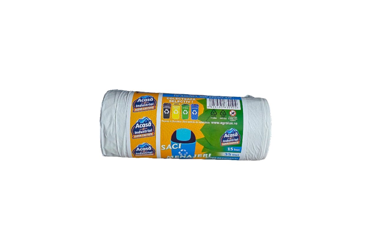 WHITE HOUSEHOLD BAGS 35 LITERS 170 GR 1