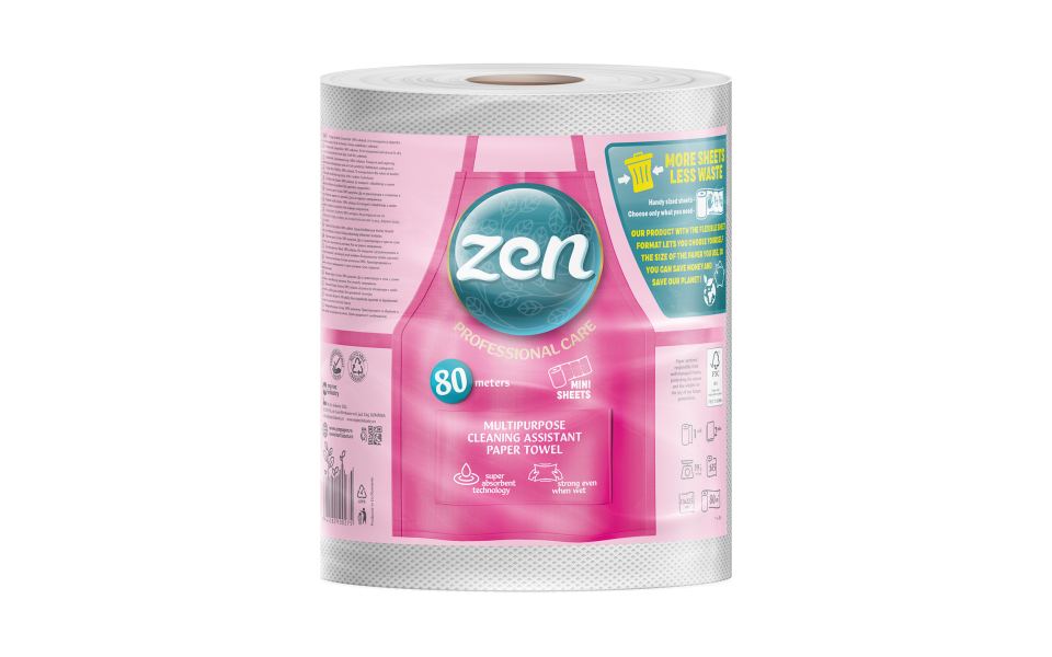 PROFESSIONAL TOWEL ZEN 3-PLY, 1 ROLL, 615 SHEETS - 80M