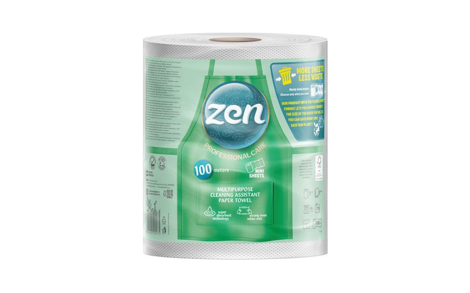 PROFESSIONAL TOWEL ZEN 2-PLY, 1 ROLL, 770 SHEETS - 100M