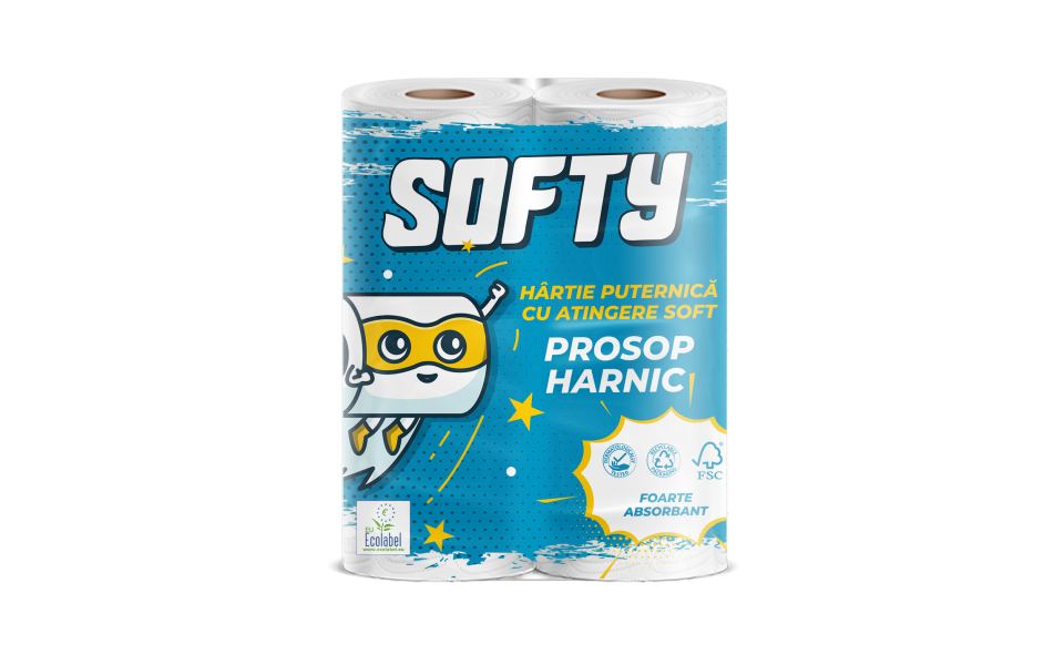 TOWEL SOFTY 2-PLY, 2 ROLLS, 50 SHEETS - 11M