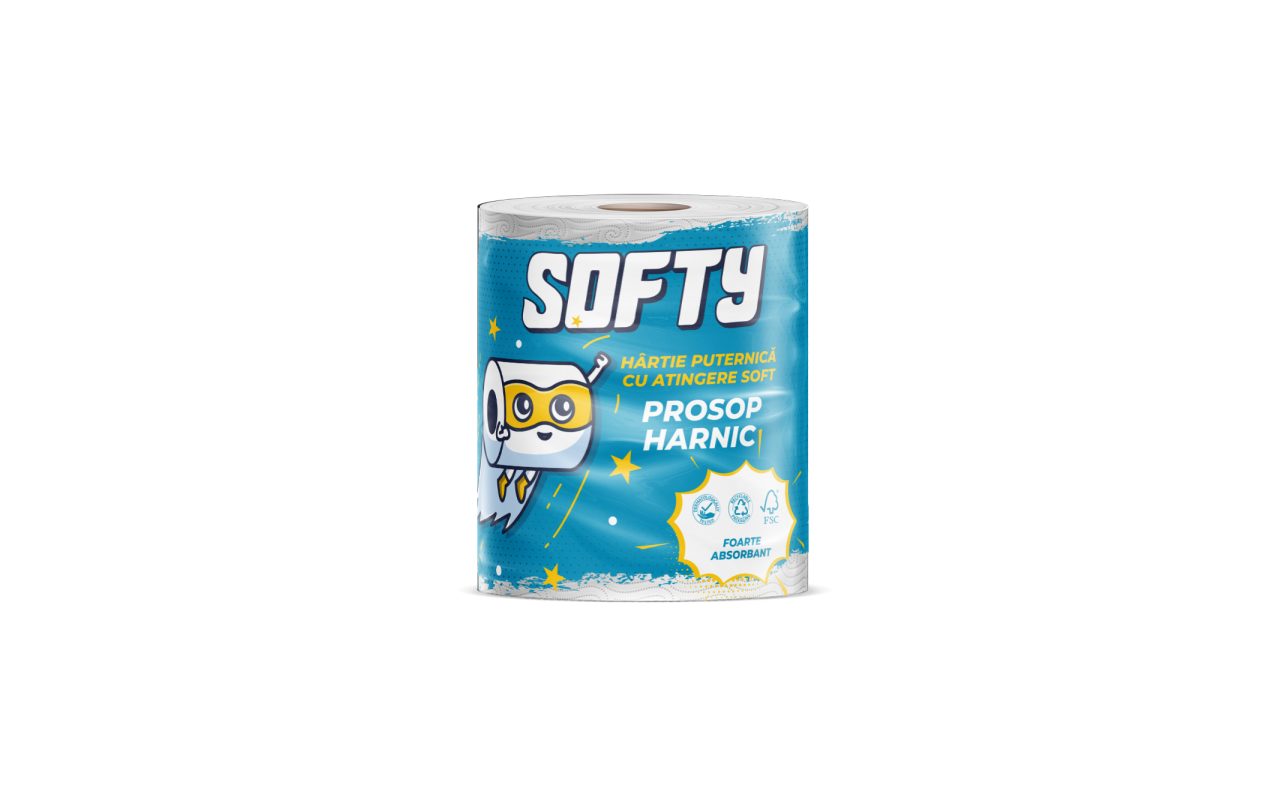 TOWEL SOFTY 2-PLY, 1 ROLL, 220 SHEETS - 42M / SET OF 300 1