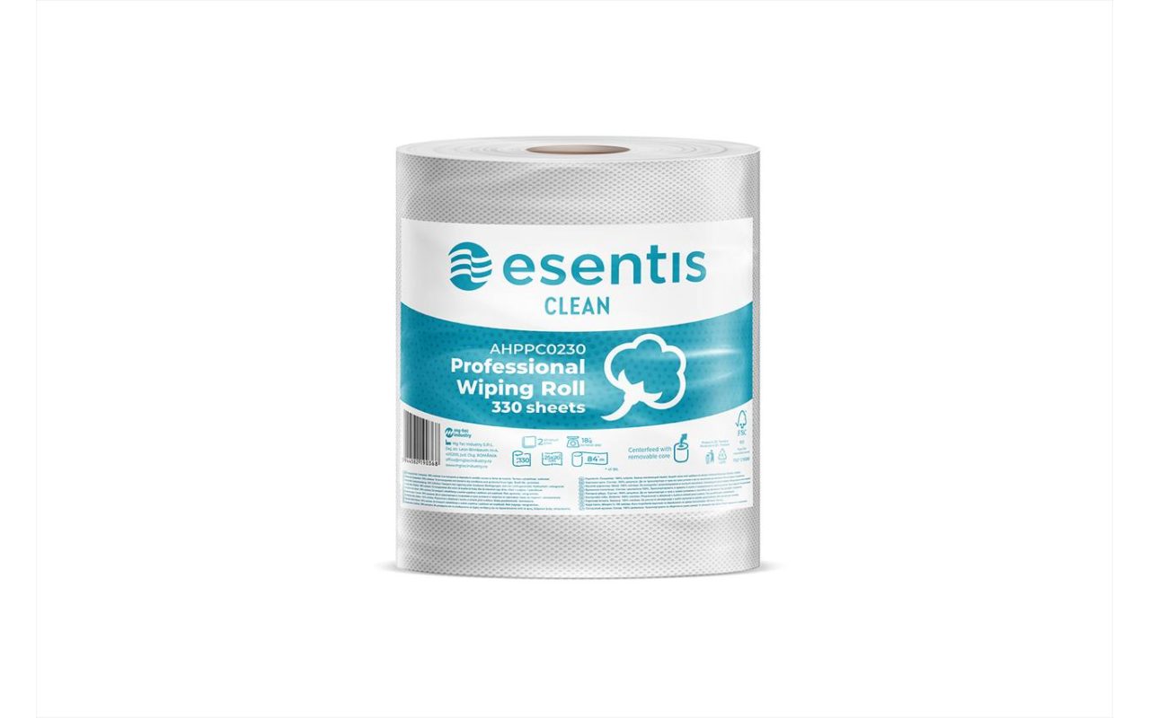 PROFESSIONAL TOWEL ESENTIS-CLEAN 2-PLY, 1 ROLL, 421 SHEETS - 80M 1