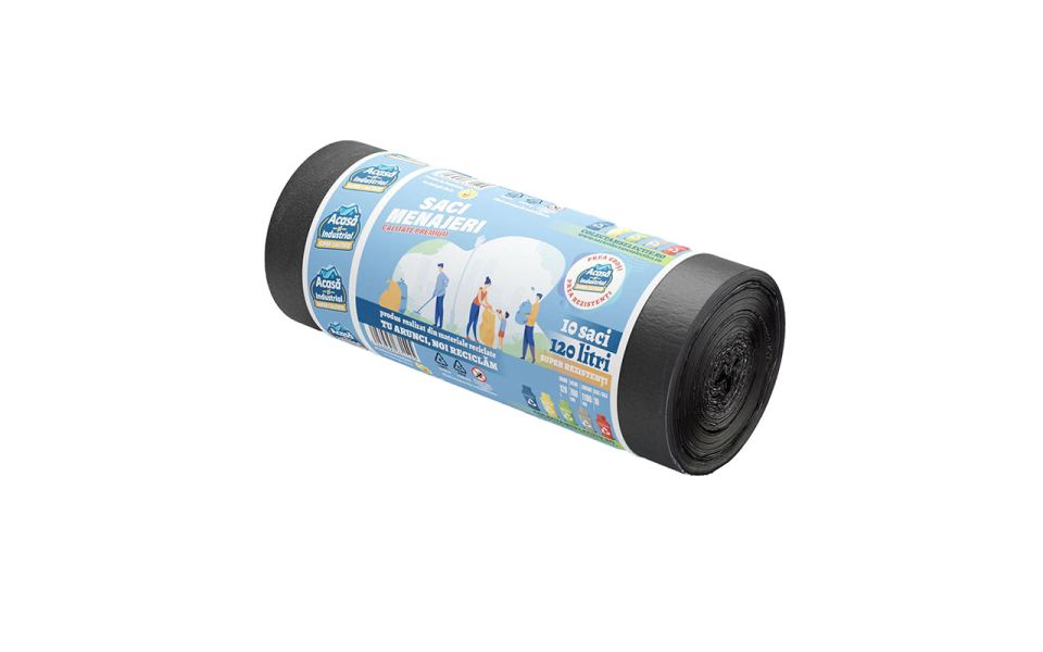 BLACK HOUSEHOLD BAGS 120 LITERS 400 GR