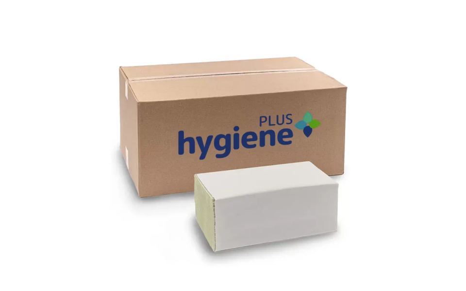 V-FOLDED PAPER TOWELS HYGIENE PLUS GREENLINE, GREEN, 200 SHEETS/PACK, 20 PACKS/BOX