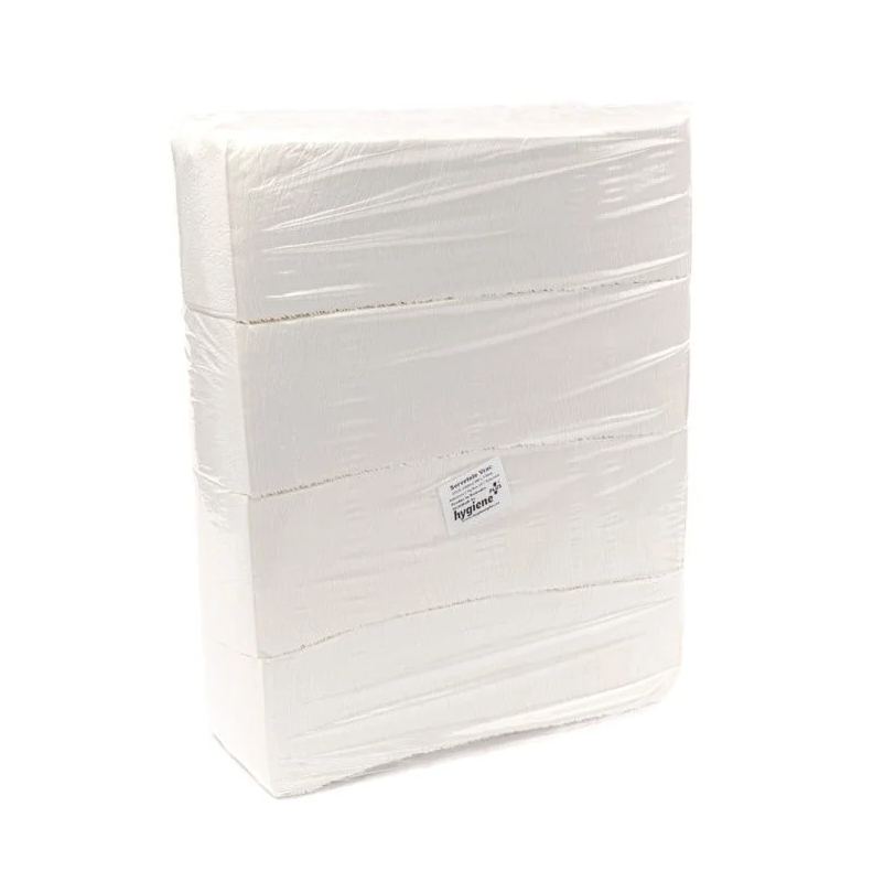 WHITE TABLE NAPKINS BULK 2KG HYGIENE PLUS, 25X25CM
