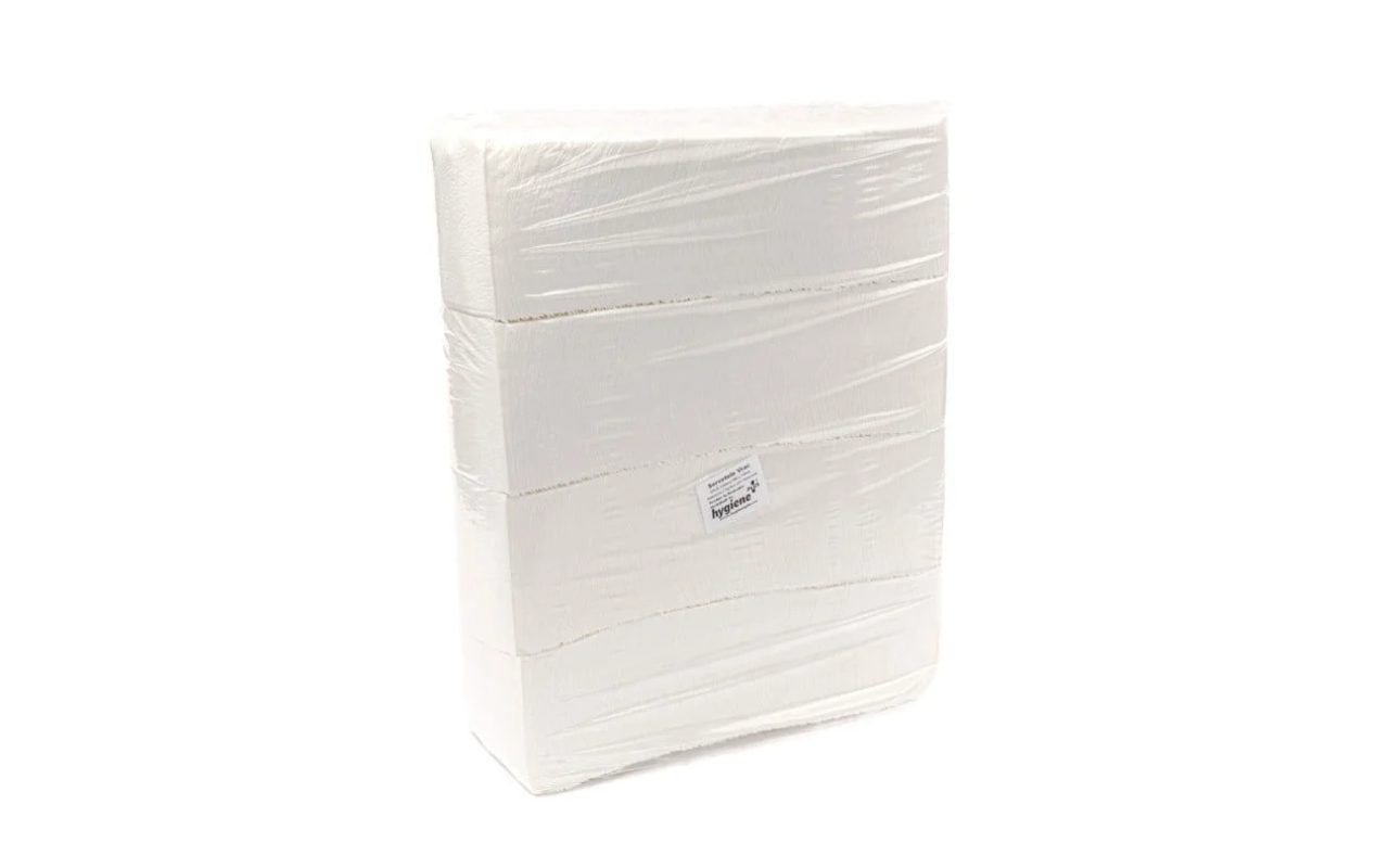 WHITE TABLE NAPKINS BULK 2KG HYGIENE PLUS, 25X25CM 1