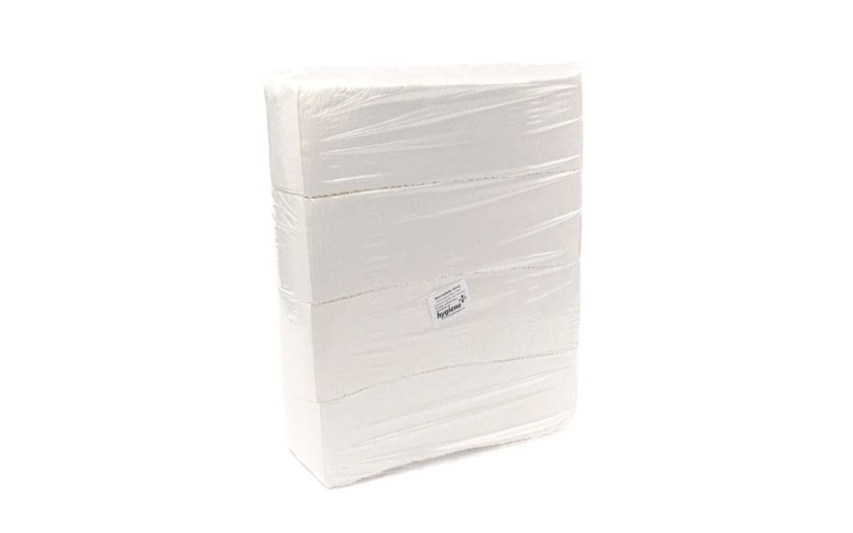 WHITE TABLE NAPKINS BULK 2KG HYGIENE PLUS, 25X25CM