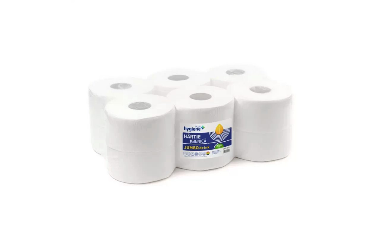 JUMBO WHITE TOILET PAPER, 3 PLY, 80 M, 12 ROLLS 1