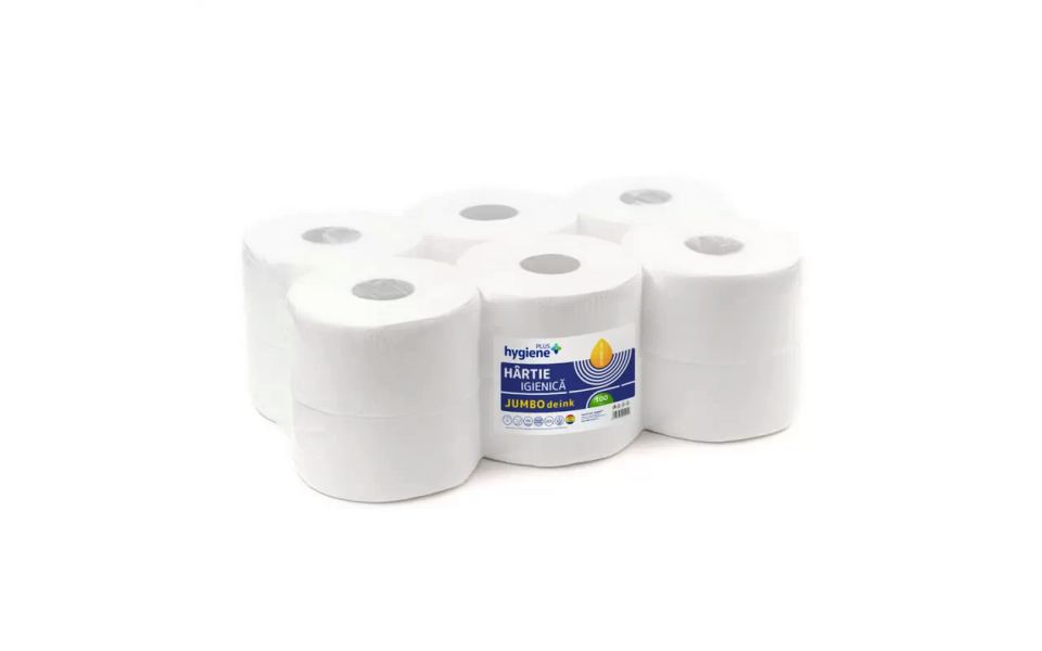 JUMBO WHITE TOILET PAPER, 3 PLY, 80 M, 12 ROLLS