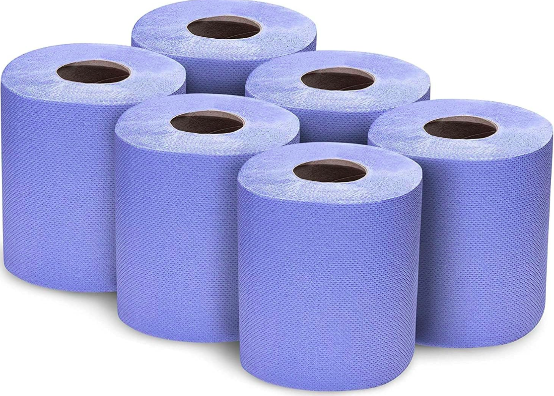 PROFESSIONAL TOWEL HP-CARE BLUE (CENTER PULL) 2-PLY,6 ROLLS,450 SHEETS-126M/TUBE=60