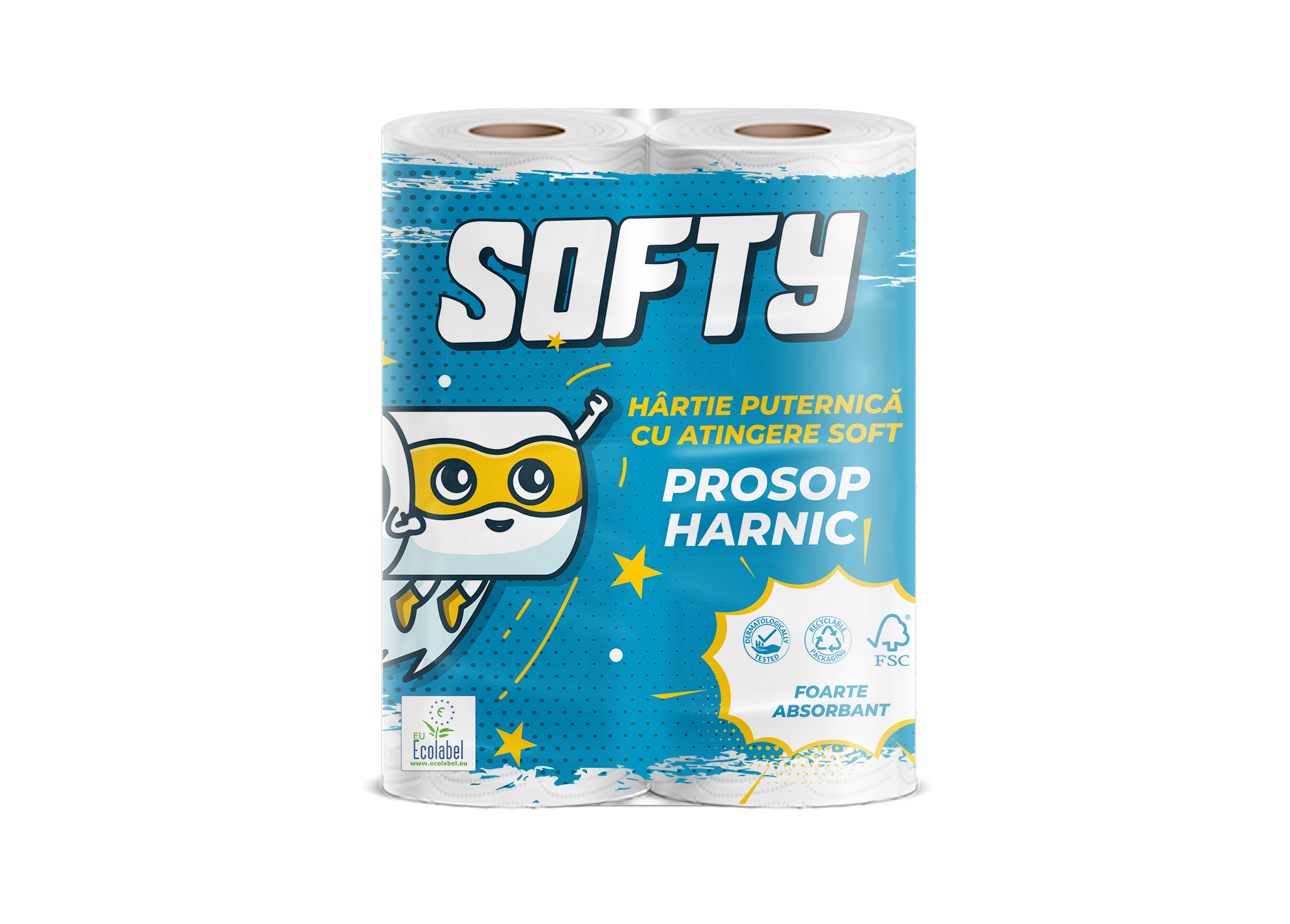 TOWEL SOFTY 2-PLY, 2 ROLLS, 50 SHEETS - 11M