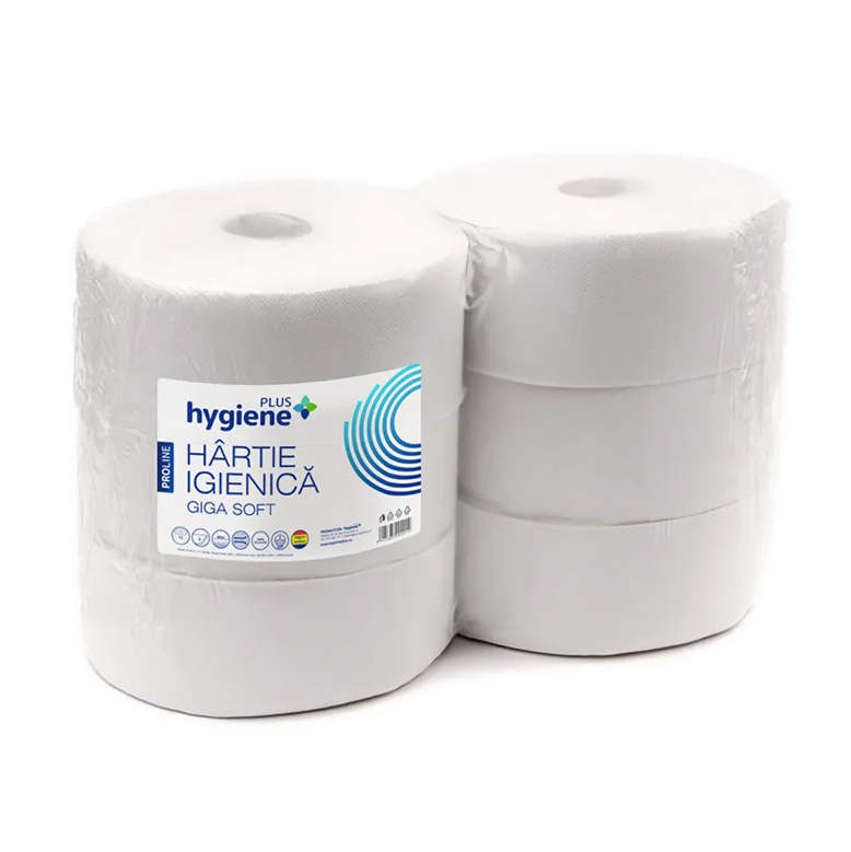 PROLINE GIGA WHITE CELLULOSE TOILET PAPER, 2 LAYERS, 250M, 6 ROLLS