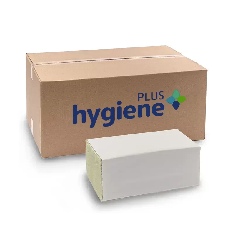 V-FOLDED PAPER TOWELS HYGIENE PLUS GREENLINE, GREEN, 200 SHEETS/PACK, 20 PACKS/BOX