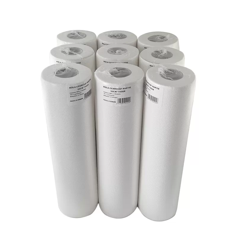 PAPER SHEET ROLLS 50CMX700GR, 2 LAYERS, 9 ROLLS/BOX